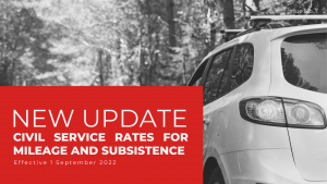 Read more about the article NEW UPDATE: CIVIL SERVICE RATES FOR MILEAGE AND SUBSISTENCE